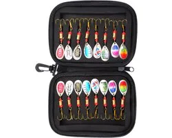 Vis accessoires set – Kunstaas – 16 delig – Kunstaas set – Spinner set – Blinkers voor snoek en baars – Vissen – Hengelsport