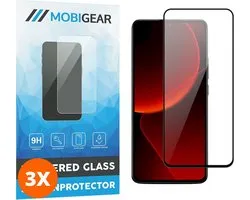 Mobigear Screenprotector geschikt voor Xiaomi 13T Pro Glazen | Mobigear Premium Screenprotector - Case Friendly - Zwart (3-Pack)