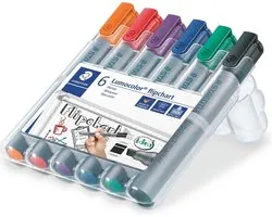 STAEDTLER Lumocolor flipchart marker beitelpunt - Box 6 st