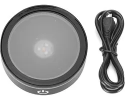 Crystal LED Light Base Zwart Flat Touch Multi Mode Kleurrijke Ronde Show Stand Display Plate - 3D Stand