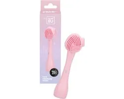 ilu - Silicone Face Cleansing Brush Multi-Textured - Pink