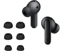 kwmobile 6x housse pour écouteurs intra-auriculaires compatible avec Huawei FreeBuds 7i - Embouts de rechange en silicone noir - 3 tailles