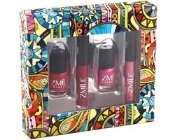 Zmile Cosmetics - Perfect Look Red & Pink - Kit 2 mini nagellak en 2 lipgloss - Rood en Roze Tinten