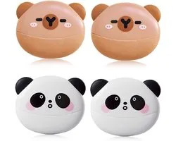 4 Pcs Eraser, Kawaii Erasable Gel Pen and Normal Pencil Erasers, Dual Purpose Eraser - Cute Panda & Capybara Design - ShopVlot