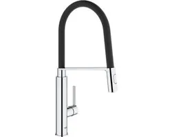 GROHE QuickFix Feel Professional Keukenkraan - Hoge draaibare uitloop - 2 straalopties - Chroom
