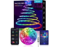 Sounix Led strip - 10 meter met Smart App en Afstandsbediening - RGB - Dimbaar - IP 65 - Smart LED light verlichting - Led-strips - Timer en muziek modus