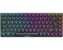 Sharkoon Skiller SGK50 S3 Gaming Keyboard, Black, RGB, Gateron Red, 75% Layout