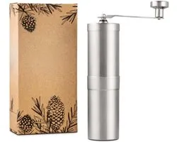 Zyrex® Coffee Grinder - Moulin à café - 35 grammes - Argent - 15cm x 8cm x 20cm