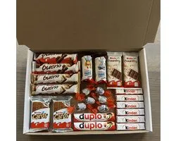 Ferrero / Intense Kinder chocolade pakket - Carnaval - Sinterklaas - Halloween - Trick or Treat! - Snoep Pakket Box - brievenbus cadeau - Chocolade cadeau - Surprise Box - Kerstpakket - Vakantiebox - Pasen- leuk verjaardags cadeau - Kinder Bueno