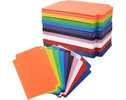 Card Divider Set - 100 Pcs, 10 Colors - Standard Size Plastic Separation Cards for Games, Sports Storage Boxes, Folders