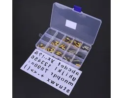 Houtbrand Set - Brandpen Kit - Creatief Bewerken - 53 Wisselbare Tips - 19x11 cm - Goudkleurig