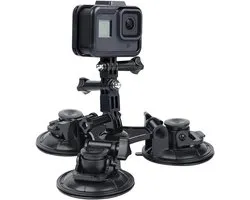 Premium Auto Camera Mount Fixation Convenant pour Go Pro - Support Action Camera avec Ventouses - Auto Accessoires