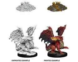 Dungeons and Dragons Miniatures - Nolzur's Marvelous - Red Dragon Wyrmling - Miniatuur - Ongeverfd