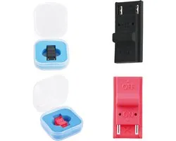 2 Stuks RCM Jig Gereedschap voor Switch Console, Duurzaam Plastic RCM Loader Clips Kortsluiting Gereedschap voor Modden & Herstelmodus (Rood, Zwart)