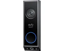 eufy Security - Sonnette vidéo E340 - double caméra avec Delivery Guard - 2K- vision nocturne couleur - filaire ou avec appels sans fil sur batterie - stockage local extensible jusqu'à 128 GB- pas de frais mensuels