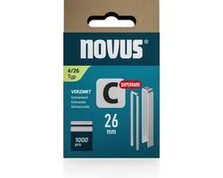 Novus Tools 042-0804 Agrafes à dos étroit Type 4 1000 pc(s) Dimensions (L x l) 26 mm x 6.1 mm