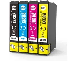 603/603XL High Capacity Ink Cartridges - Sharp Text Compatible with Epson Expression Home XP-3100, XP-3105 and Epson WorkForce WF-2810DWF, WF-2830DWF Printers Multipack (4 Pack)