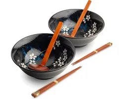 Edo Japan - Ramenbowlset Anemoon Blauw O22 CM/H9CM - 2 Pers