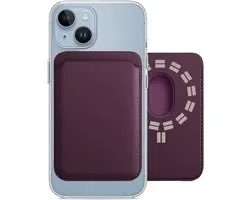 Kaarthouder Paars Geschikt Voor met Magsafe Ring wallet iPhone 12/13/14/15 / 15 Pro /15 Pro Max/PLUS - Kaarthouder pasjeshouder mannen en vrouwen