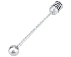 Cuillère à miel en acier inoxydable ZVD - Manche long - Perfect pour les pots de miel et les sirops - Outil de cuisine avec tige d'agitation antiadhésive (16 cm)