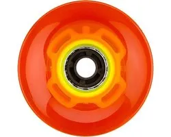 Nijdam LED Wheels pour Flip Grip Board - 60 x 45 mm - Orange Fluor / Jaune Fluor