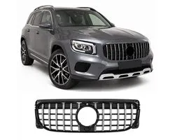 Calandre GT adaptée à Mercedes GLB x247 (2019+) noir brillant avec calandre Panamericana chromée
