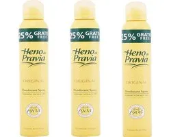 Heno de Pravia Deodorant Spray - 3 x 250 ml
