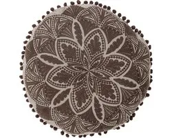 Cizzy Cushion, Brown, Cotton