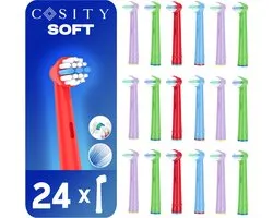 Cosity - Universele opzetborstels voor kinderen - voor kids - Geschikt voor Oral-B - 24 stuks - Soft