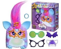 Hasbro Furby interactieve knuffel Blue Razz met accessoires.