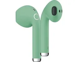 Écouteurs sans fil Bluetooth 5.3 - Écouteurs avec microphone - Longue durée de vie de la batterie - Ergonomiques et sécurisés - Écouteurs verts