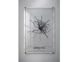 Stadskaart Imperatriz - Plexiglas 30x45 cm - Framed Border