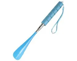 Chausse-pied extensible I Extracteur de chaussures I Acier inoxydable I Longueur 30 à max 71 CM I Blauw