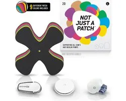 Not Just a Patch- X-patch – Multicolor – 20 pack - voor patchpomp of CGM-sensor - Optimale hechting