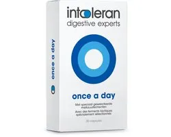 Intoleran Once a Day - 30 capsules | Probiotiques | Facilite la digestion du lactose | 1 capsule par jour | 6 ferments lactiques | Pur et Végan