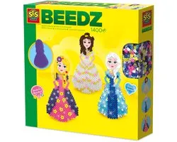 SES Creative - Beedz - Prinsessen - 1400 Strijkkralen met Grondplaten, Glitters en Strijkvellen - Vanaf 5 Jaar