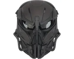 Nivard Airsoft Masker - Paintball - Mask - Tactical Helmet - Helm - Zwart - Buiten