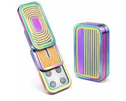Fidget slider - Fidget Toys - Sensorisch Speelgoed - Metaal - Met opbergetui - Regenboog