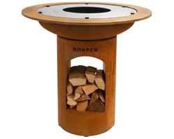 BonFeu BonTeak Guard Ring pour BonBiza - Table d'appoint en teck - Accessoires de barbecue - Espace de travail supplémentaire