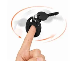 Lot De 3 Pièces Keychain Spinner - Fidget Porte-Clés Anti Stress - Hand Spinner Porte-Clés - Design Compact Portable - Système De Rotation Silencieux - Léger 4g - Pour Clés Et Usage Quotidien - Noir