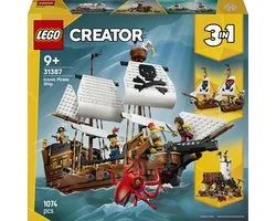LEGO Creator 3in1 Klassiek Piratenschip Piraten Boot Speelgoed voor Kinderen 31387
