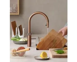 Quooker Flex round rose koper met Combi+ reservoir