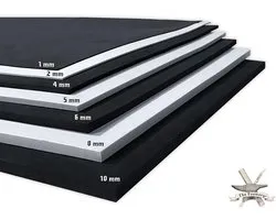 EVA Foam Cosplay - 2mm (2mm to 10mm) - White or Black - 14" x 39" Sheet - Ultra High Density 85kg/m3 - by The Foamory