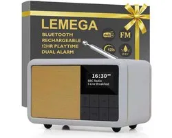 Draagbare DAB+ Radio met Bluetooth - 12 Uur Speeltijd, FM, Waterdicht