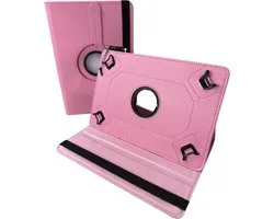 Étui universel pour tablette 8 pouces - Rotatif à 360° - Rose clair Convient pour : Teclast/ Huawei/ Blackview/Asus/ Lenovo/ Fusion/Vankyo/Fire/ DOOGEE/Hipad/ Xiaomi/BOOX/PRITOM/ TCL/ OPPO Android Pad Tablettes