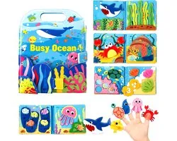Busy Board Boek - Montessori Speelgoed 1-3 jaar - Activiteitenboek - Sensorisch Speelgoed 2 jaar Jongens en Meisjes - Peuterspeelgoed voor Onderweg
