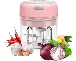 IMTEX Hakmolen elektrische - USB oplaadbal - Mini Portable Chopper - 250ml - Roze