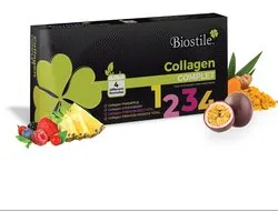 Biostile – Collageen Complet – 8600 mg Gehydrolyseerd Collageen - 4 soorten verschillende Collageen – Vitamine C – 30 Zakjes