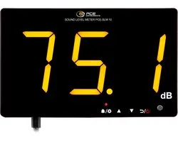 PCE-SLM 10 Decibelmeter - groot display voor wandmontage + alarm + datalogger