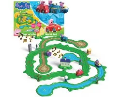 Circuit Peppa Pig Whizz Around - Le Grand Monde de Peppa - Circuit modulaire pour véhicules Whizz Around - Interactif avec musique et sons